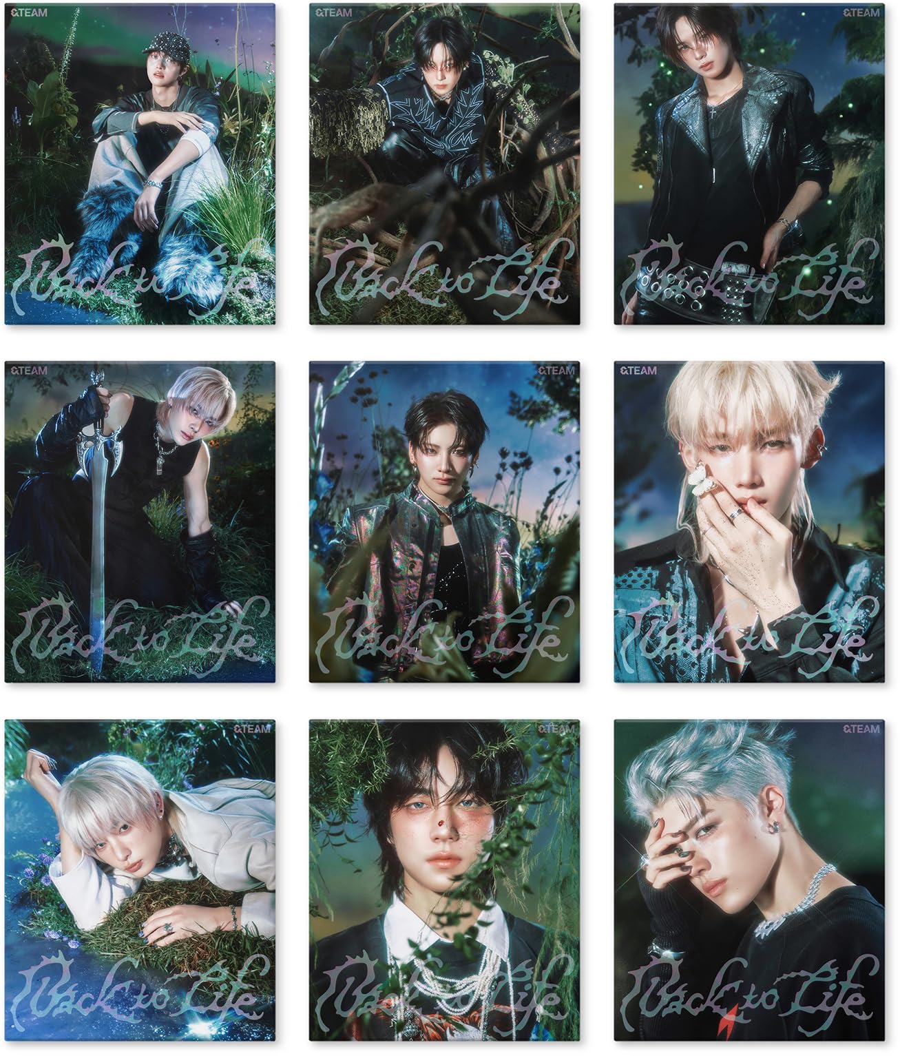 &TEAM シリアル有完品　back to life ミニセット　10枚③ &TEAM KR 1st Mini Album 'Back to Life' 予約開始《HMV限定特典